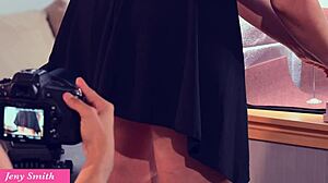 Invited Photographer For Earrings Shots But Ended Up Posing Naked In Heels And Skirt Tease