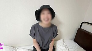 Isn't this Japanese college girl too cute for creampie pov action in homemade amateur video?