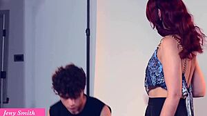 Invited Photographer For Earrings Shots But Ended Up Posing Naked In Heels And Skirt Tease