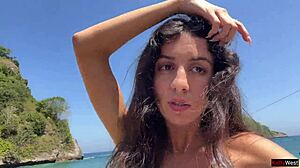 why walk on public beach with hot cum covering my face?