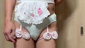 So Cute Underwear On Asian Maid With Huge Ass Buttplug And Pierced Nipples In Office Toilet Uniform