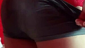 Mexican Model Dances In Red Lace Cachetero