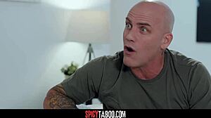 American stepfather fucks his brunette stepdaughter in deepthroat doggystyle hardcore