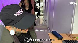 I Called The Technician For Internet Check. Ended Up With Deepthroat Blowjob And Gagging Fuck.