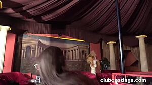 Not so innocent during casting interview with deepthroat and striptease