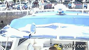 Oh wow, check out these exhib French and British girls depucelaging a young guy in wild train orgy!