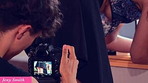 Invited Photographer For Earrings Shots But Ended Up Posing Naked In Heels And Skirt Tease