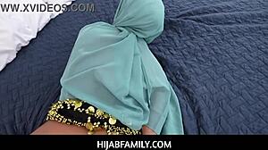 Hijabfamily tells how perfect tiny muslim teen Binky Beaz spreads legs wide for European French Arab pounding sex