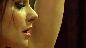 naughty dominant lesbian madame gives perfect pussy licking to bound slave in bdsm session