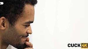 pregnant czech blonde gets fucked on sofa while husband watches as cuckold stranger