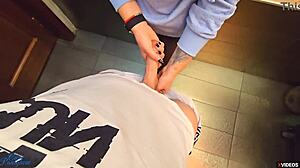 Stranger cums in my pantyhose?