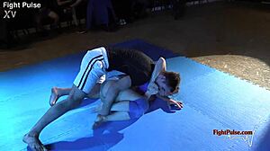 hey, check out this real mixed wrestling match from fight pulse