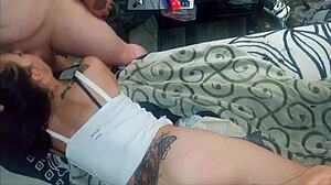 Ever tried anal to face fuck with a petite Canadian brunette amateur spreading for rough sex?