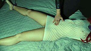 He Binds Hands And Feet Then Licks Shaved Pussy With Vibrator Until Wet Orgasm Hits