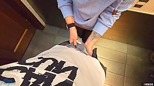 Stranger cums in my pantyhose?