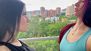 Intense horny colombian latina lesbian rimjob and scissoring