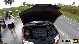 Bike Ride Turns into Outdoor Deepthroat and Sex!