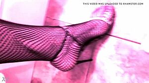 Crossdresser explores feet and piss fun with dickgirls on xyz platform