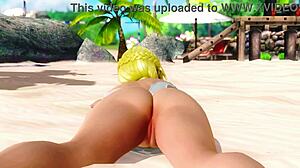 helena teases with her big ass in this private beach paradise close up