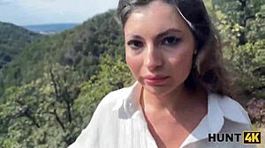 Bike Ride Turns into Outdoor Deepthroat and Sex!