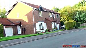 British newbie gets railed in first time hardcore session with facial finish.