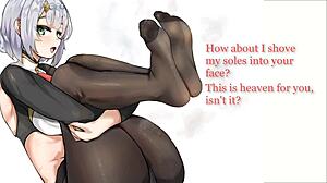 I roleplay as noelles new servant giving foot worship and footjob in this genshin impact joi with gentle femdom