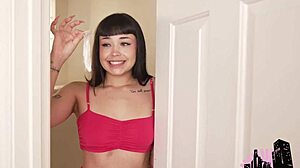 Guy fucks roommate doggystyle to get back at cheating girlfriend with creampie in dorm