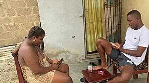 Oh my god, she gives an amazing blowjob on her first date with that big black cock!