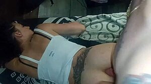 Ever tried anal to face fuck with a petite Canadian brunette amateur spreading for rough sex?