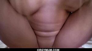 Big tits hot blonde milf stepmom seduces stepson with perfect body