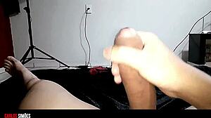 morena tesuda with big ass and muscular body sits intensely on husband's big thick cock