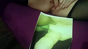 Milf squirts wildly watching fun cock pic