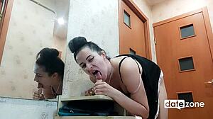 Lonely Milf Feels Intense Pleasure Riding Small 18+ Toy Rubbing Clit To Orgasm