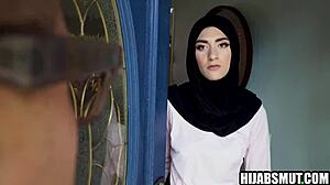 How does virgin Muslim teen 18+ get deflowered by stepdad's buddy in first-time fucking!!