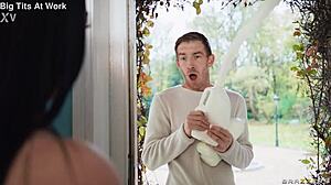 Cereal milkers Klara Devine takes cumshot in slow motion doggystyle. Brazzers XVpromo discount available.