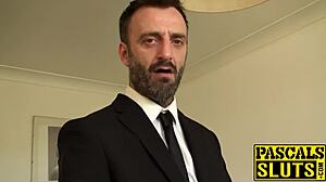 Classy submissive bitch spanked hard