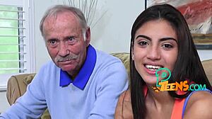 Latina Teen 18+ Experiences First Time With Old Penis In Bent Over Doggystyle