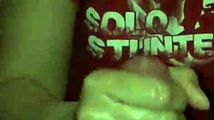 Hey, check this big cock stroking out a huge load of cum in wild handjob action that ends with a massive cumshot.