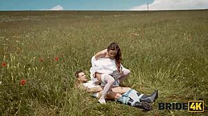 Bride4K Runs From Fiancé to Bang Stranger Shepherd in Outdoor Ranch Encounter