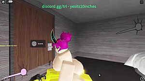 Whore Gets Intense Fucking In Roblox Game Scenario