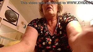 smoking a cigarette with no panties while ignoring feet in retro hairy pussy fetish