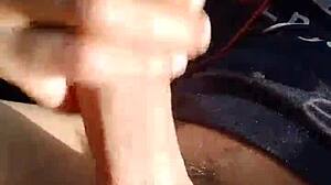 this handsome french guy masturbates in european train with sexy moves