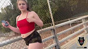 taylor blake deepthroats rome major's big black cock in car before interracial fuck