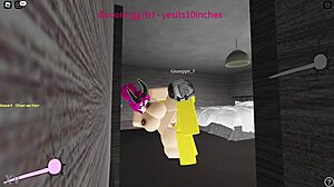 Whore Gets Intense Fucking In Roblox Game Scenario