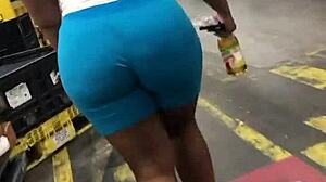 Ebony Thick Booty Walking Candid