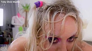 Milf Gigi Patsy gets deepthroat face fucked hard with rimjob and piss drinking 😱💦