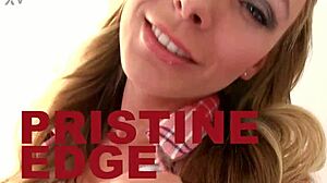 Pristine edge sexy skinny petite girl huge cock deepthroat face fuck pov blowjob and cum swallow