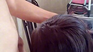 stepson spots me in the kitchen