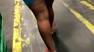 Ebony Thick Booty Walking Candid