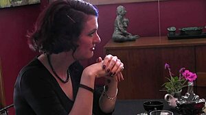 Hot lesbians contrast loving bondage domination